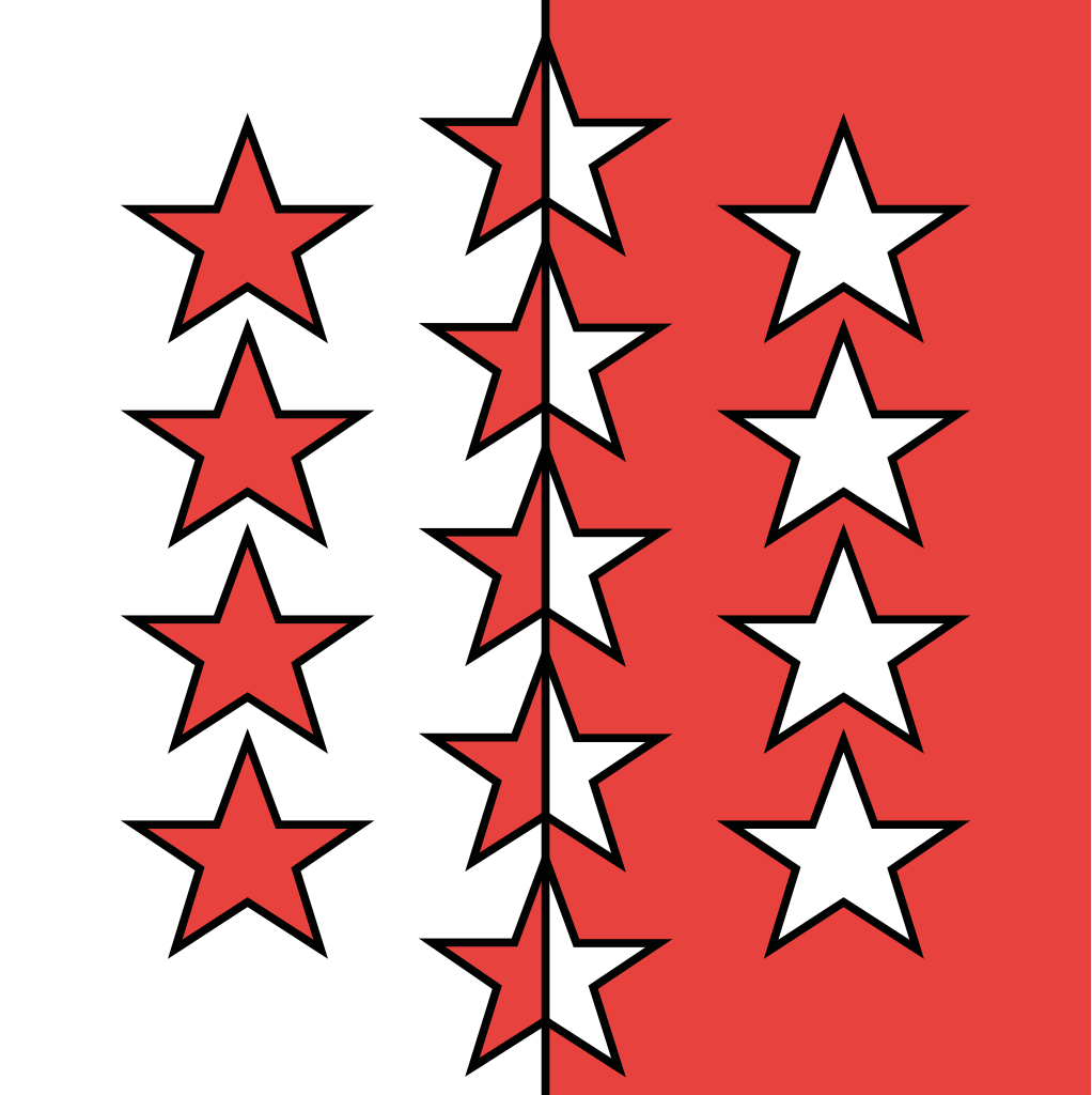 Walliser Fahne, Flagge Wallis Valais
